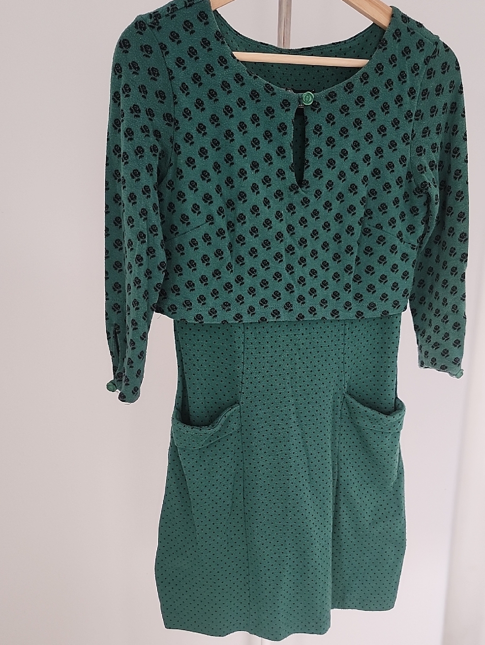 Annie 50 Green and Black Dress